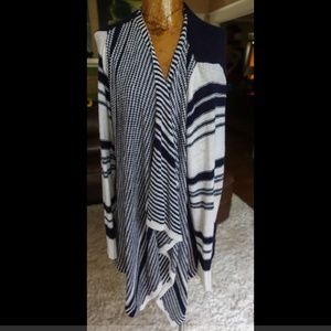 Draped front striped cardigan I.N. Studio 1X